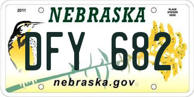 NE license plate DFY682