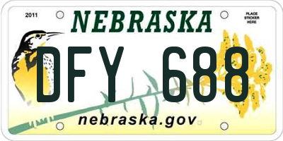 NE license plate DFY688