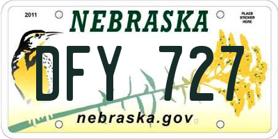NE license plate DFY727