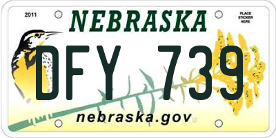 NE license plate DFY739