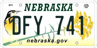 NE license plate DFY741
