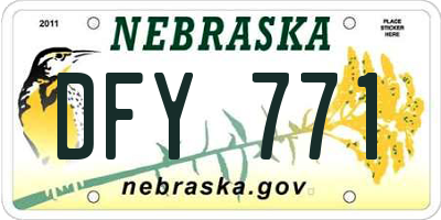 NE license plate DFY771