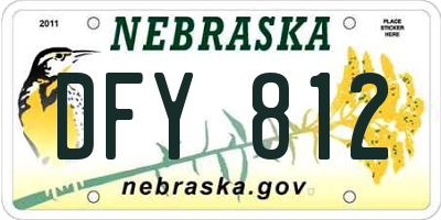 NE license plate DFY812