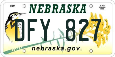 NE license plate DFY827