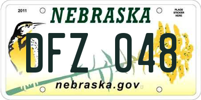 NE license plate DFZ048