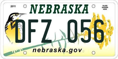 NE license plate DFZ056