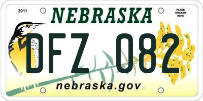 NE license plate DFZ082