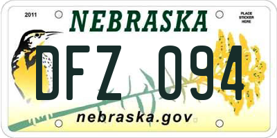 NE license plate DFZ094