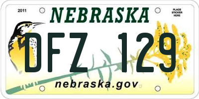 NE license plate DFZ129
