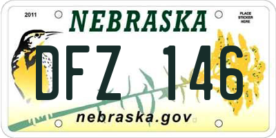 NE license plate DFZ146