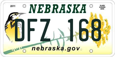 NE license plate DFZ168
