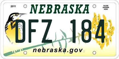 NE license plate DFZ184