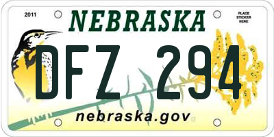 NE license plate DFZ294