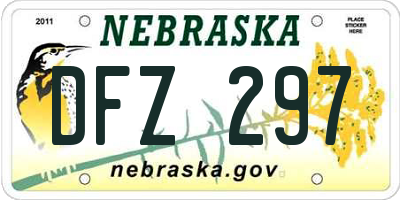 NE license plate DFZ297
