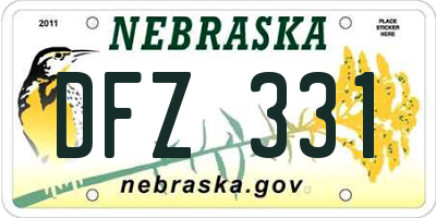 NE license plate DFZ331