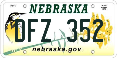 NE license plate DFZ352