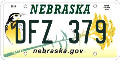 NE license plate DFZ379