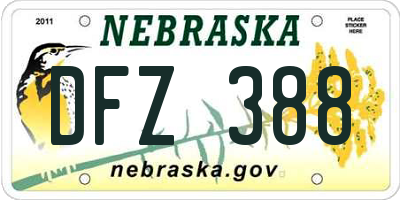 NE license plate DFZ388