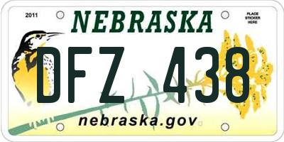 NE license plate DFZ438