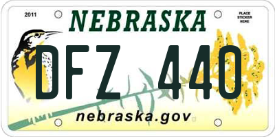 NE license plate DFZ440