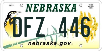NE license plate DFZ446