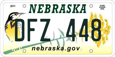 NE license plate DFZ448