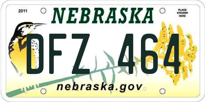 NE license plate DFZ464