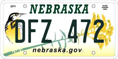 NE license plate DFZ472