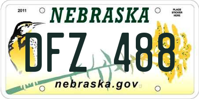 NE license plate DFZ488
