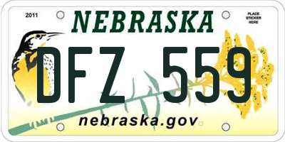 NE license plate DFZ559