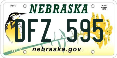 NE license plate DFZ595