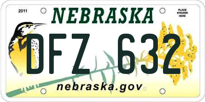 NE license plate DFZ632