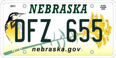NE license plate DFZ655