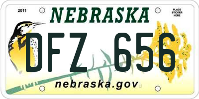 NE license plate DFZ656