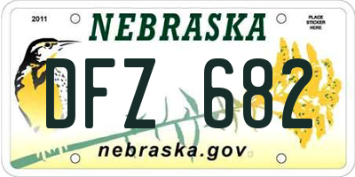 NE license plate DFZ682