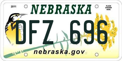 NE license plate DFZ696