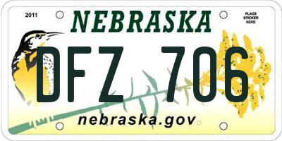 NE license plate DFZ706