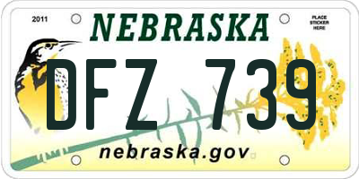 NE license plate DFZ739