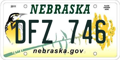 NE license plate DFZ746