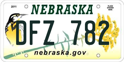 NE license plate DFZ782