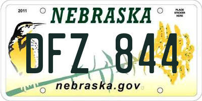 NE license plate DFZ844