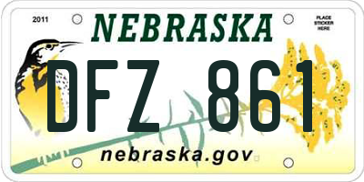 NE license plate DFZ861