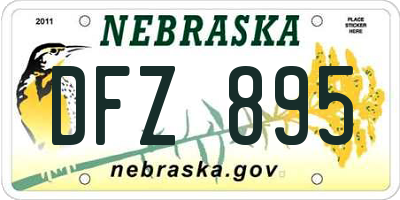 NE license plate DFZ895