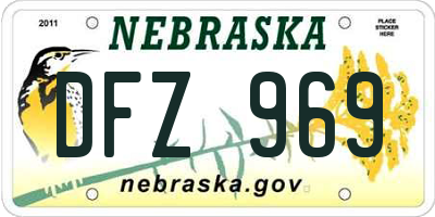 NE license plate DFZ969