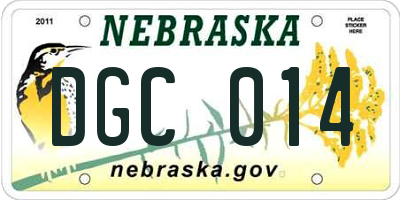 NE license plate DGC014