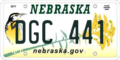 NE license plate DGC441