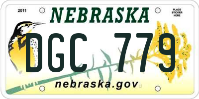 NE license plate DGC779