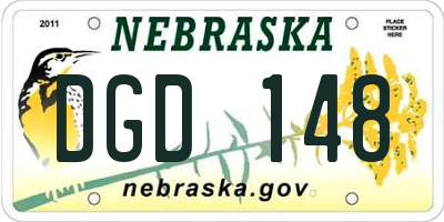 NE license plate DGD148