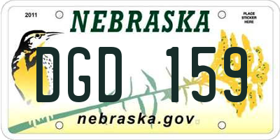 NE license plate DGD159