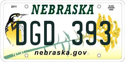 NE license plate DGD393
